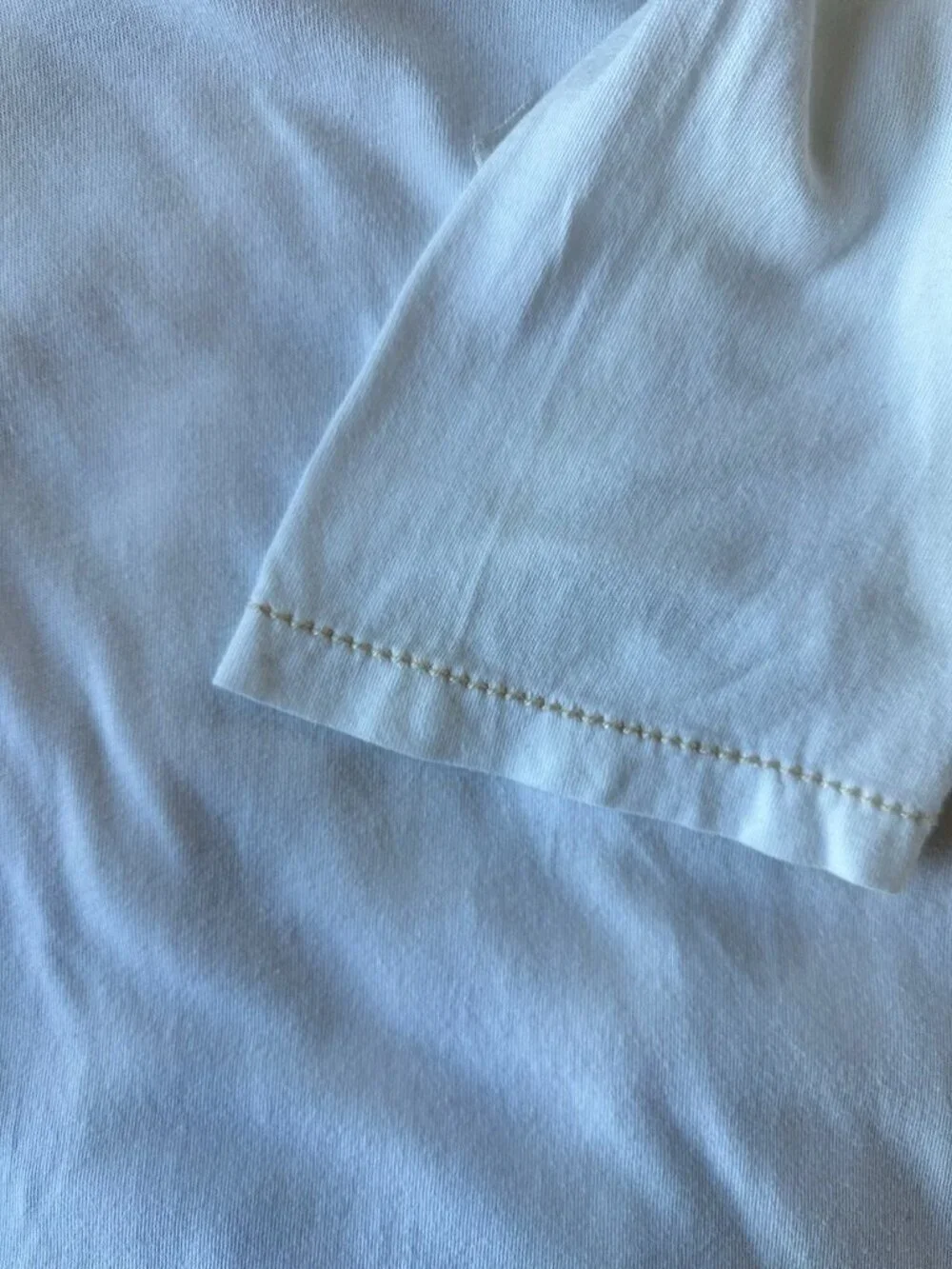 True Religion Single Stitch White Embroidered Tee  Size XXL